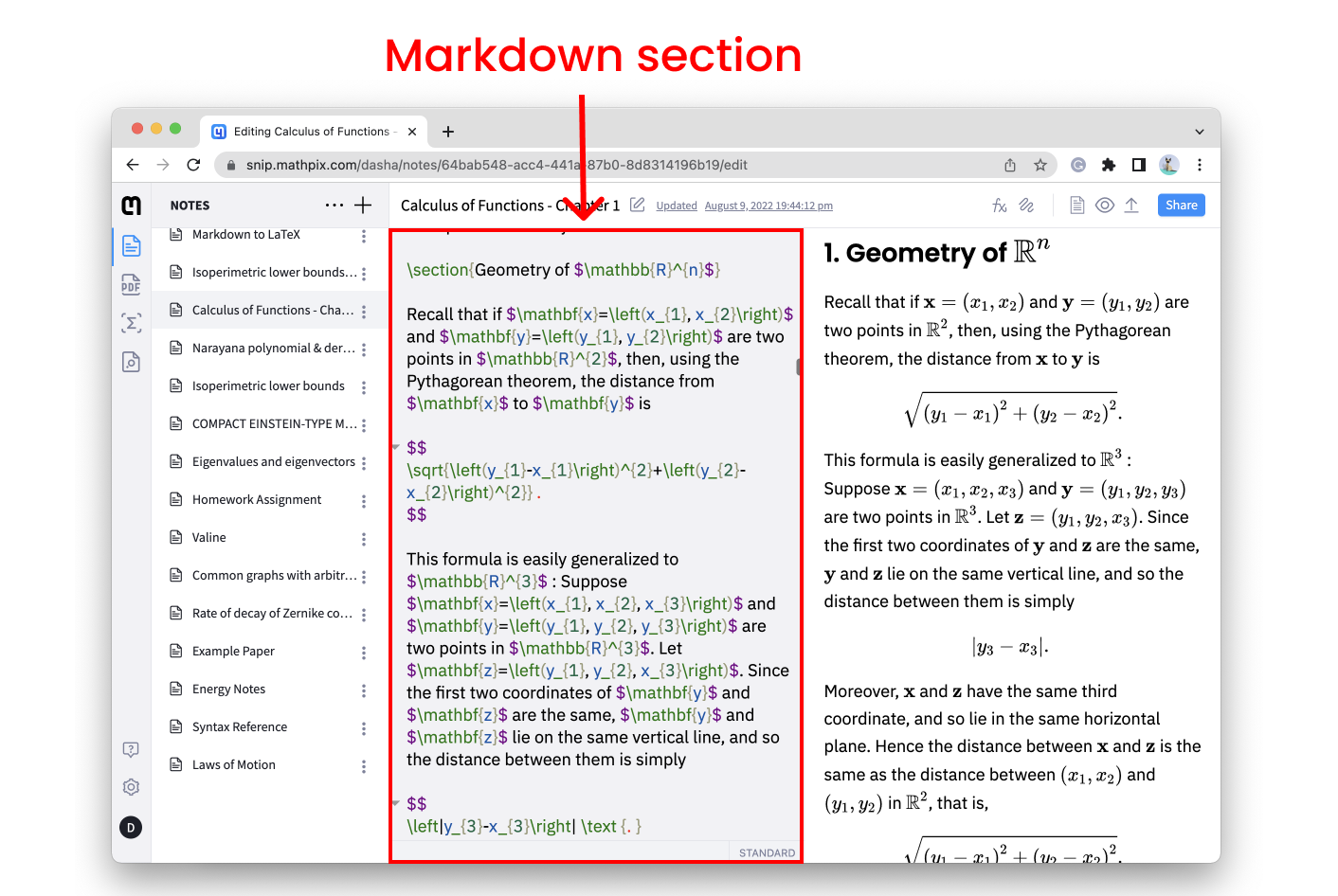 Make edits in Markdown section