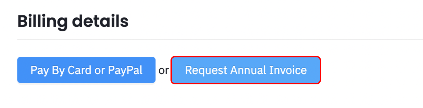 Request Annual Invoice