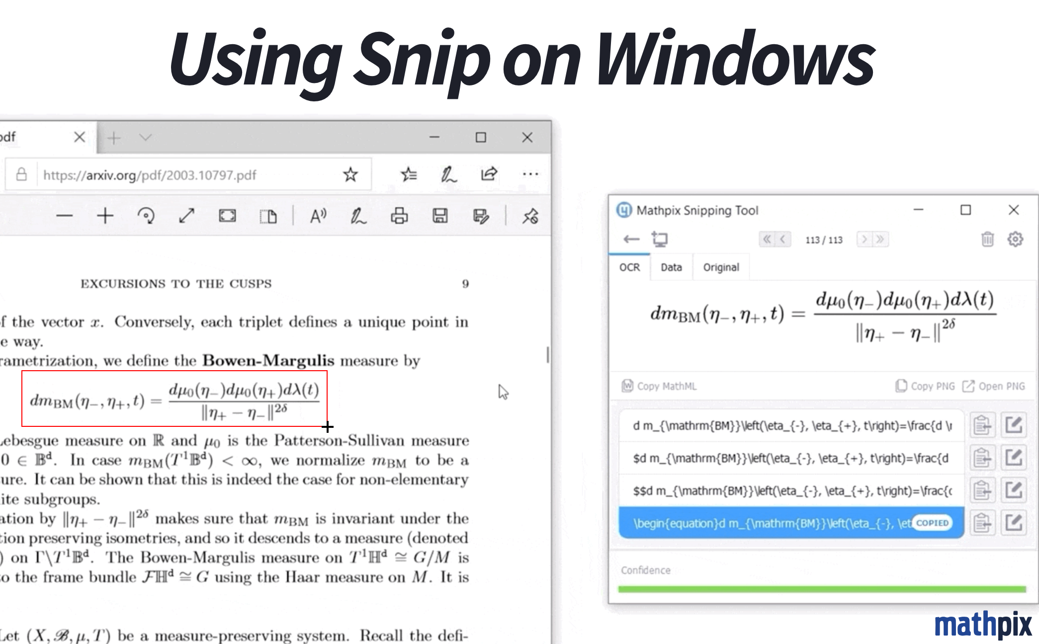 Mathpix Snip User Guide: Snip On Windows