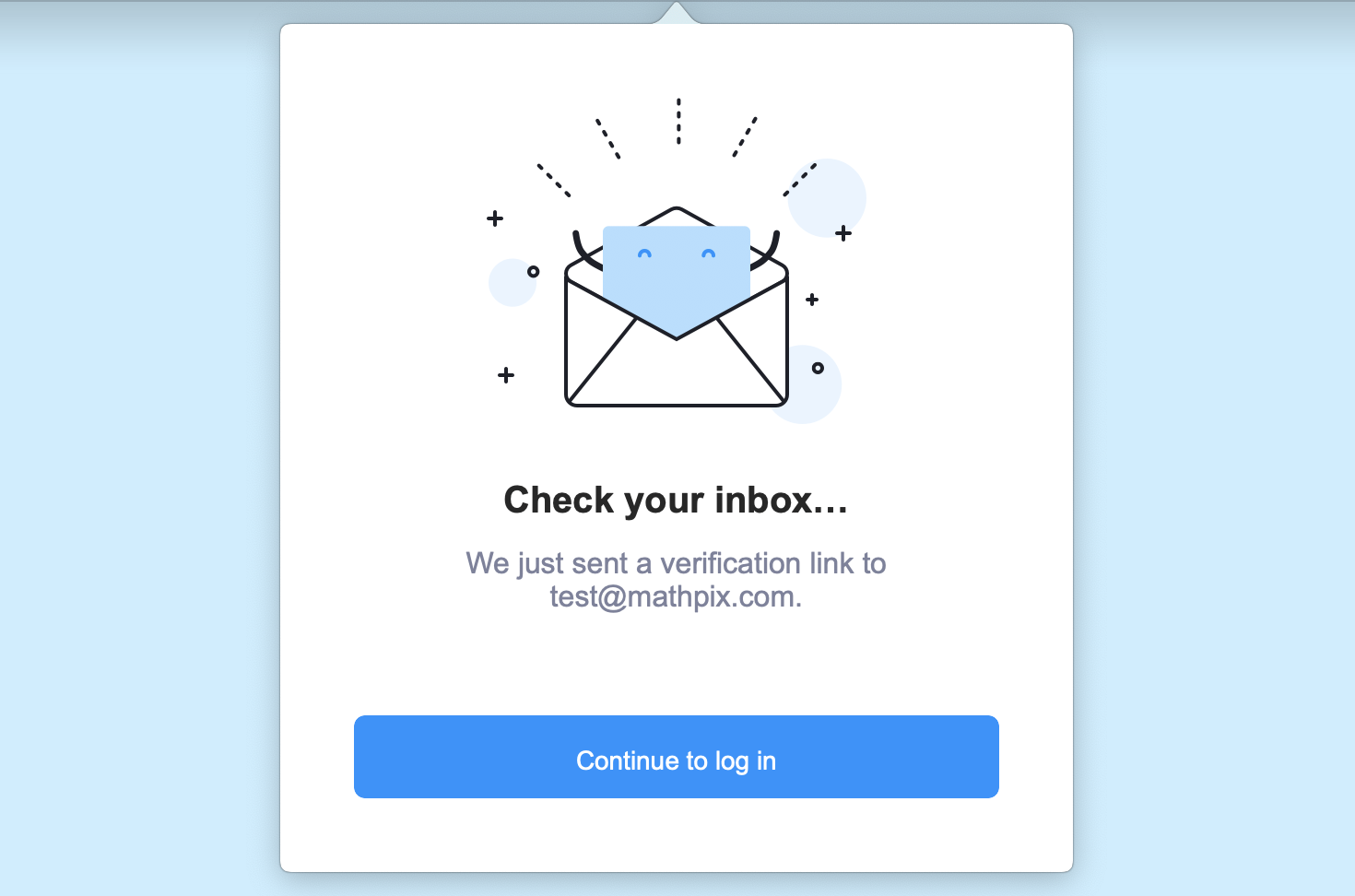Check your inbox