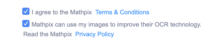Terms and Privacy agreements
