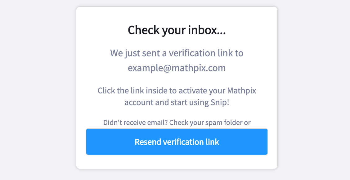 Check your email