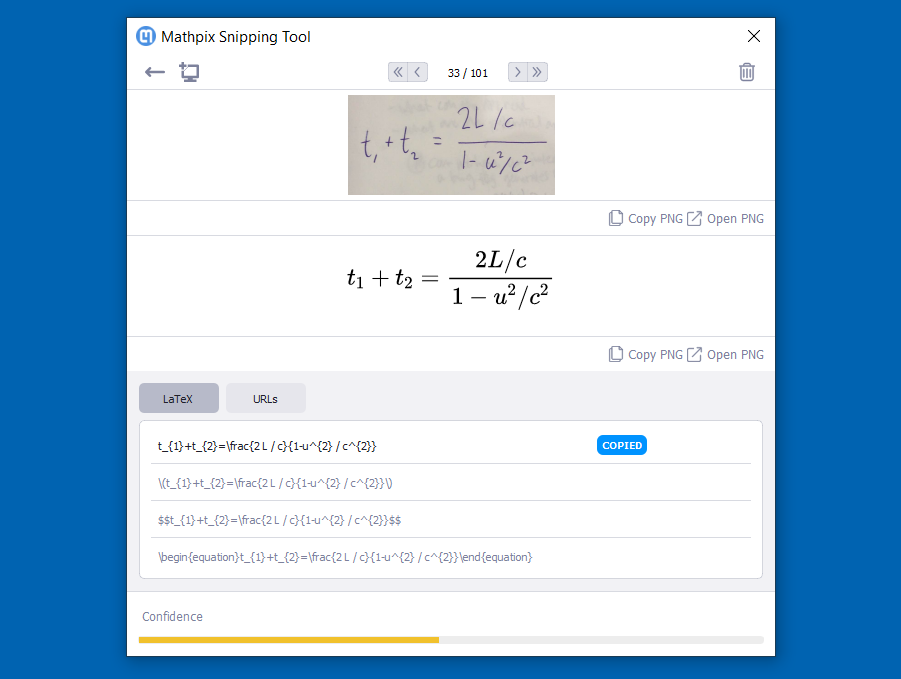 Result view