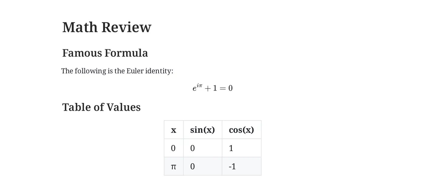 Processing an Markdown