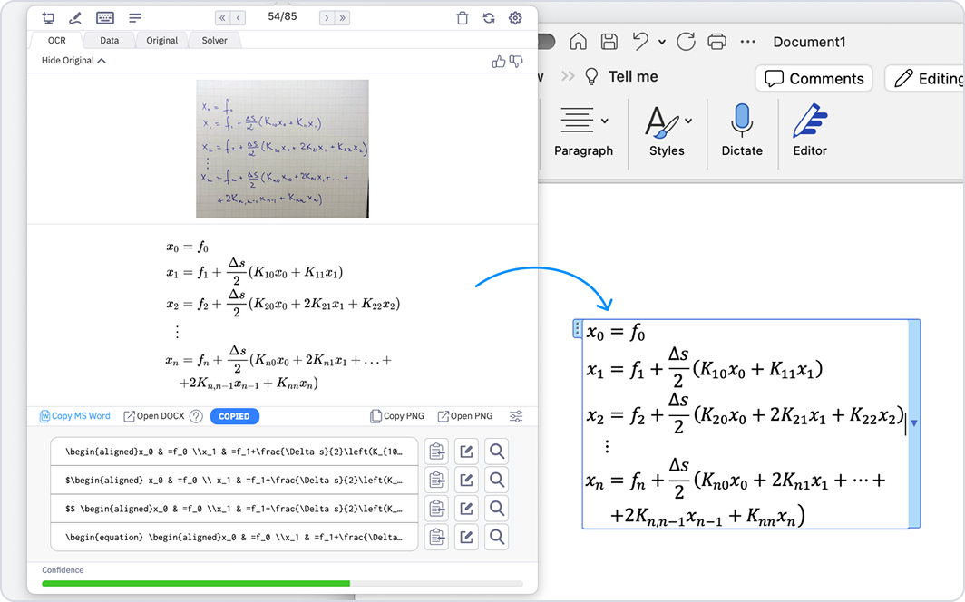 Equation to DOCX.