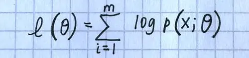 A handwritten equation captured from the mobile Snip app from notes