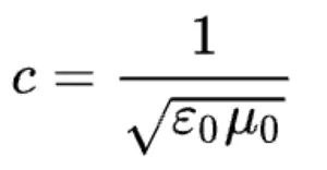 The equation for the speed of light