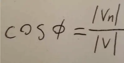 Another handwritten equation captured via mobile camera from a notebook