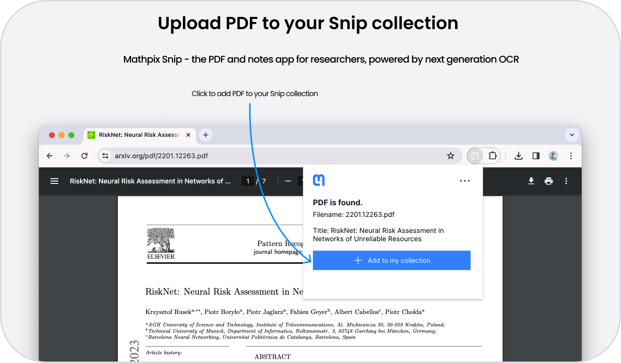Upload a PDF to your Snip collection