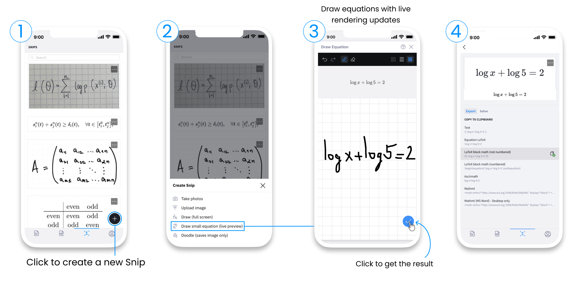 Steps for drawing a Snip with live preview