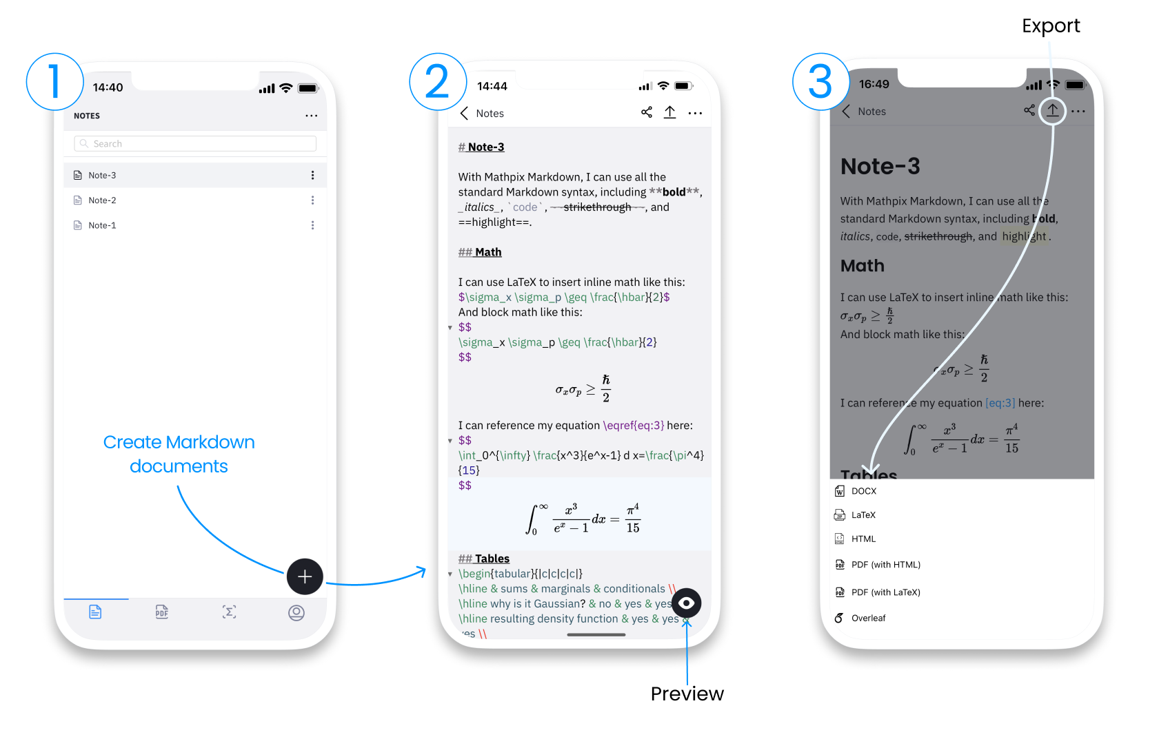 Создать заметки с помощью Mathpix Markdown