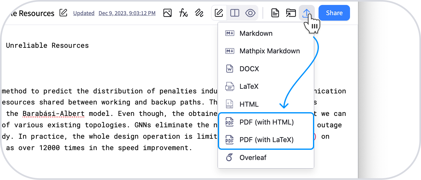 Export Markdown to PDF