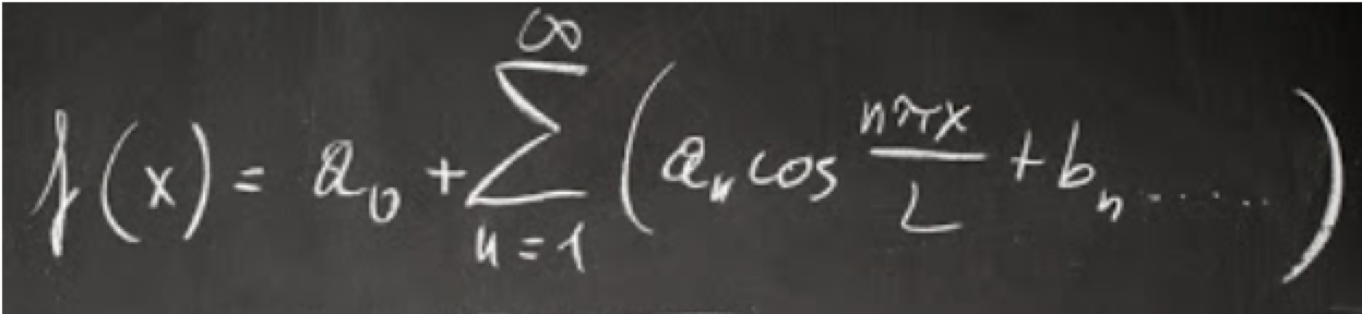 An equation written on a chalkboard