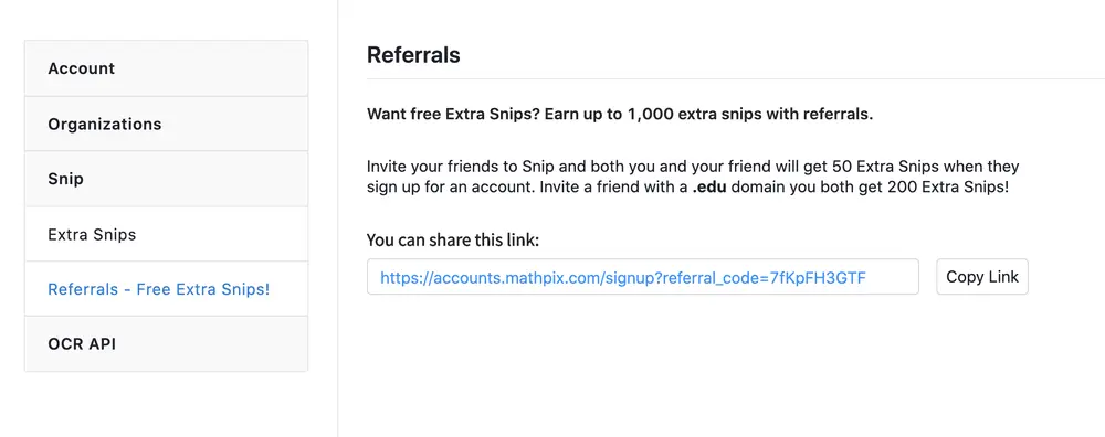 Referral page