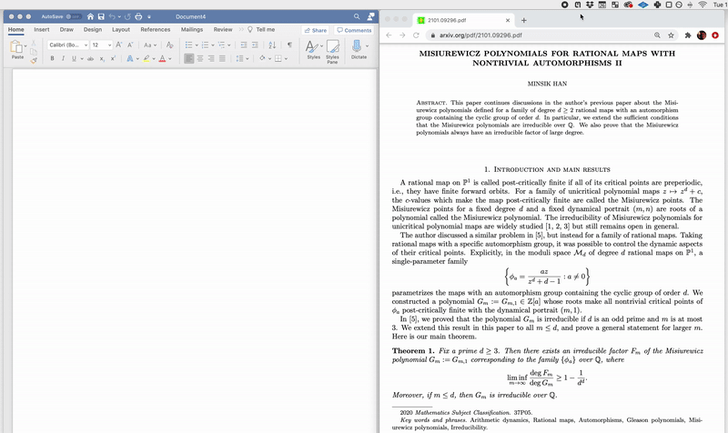 Using Snip to insert an equation into Microsoft Word