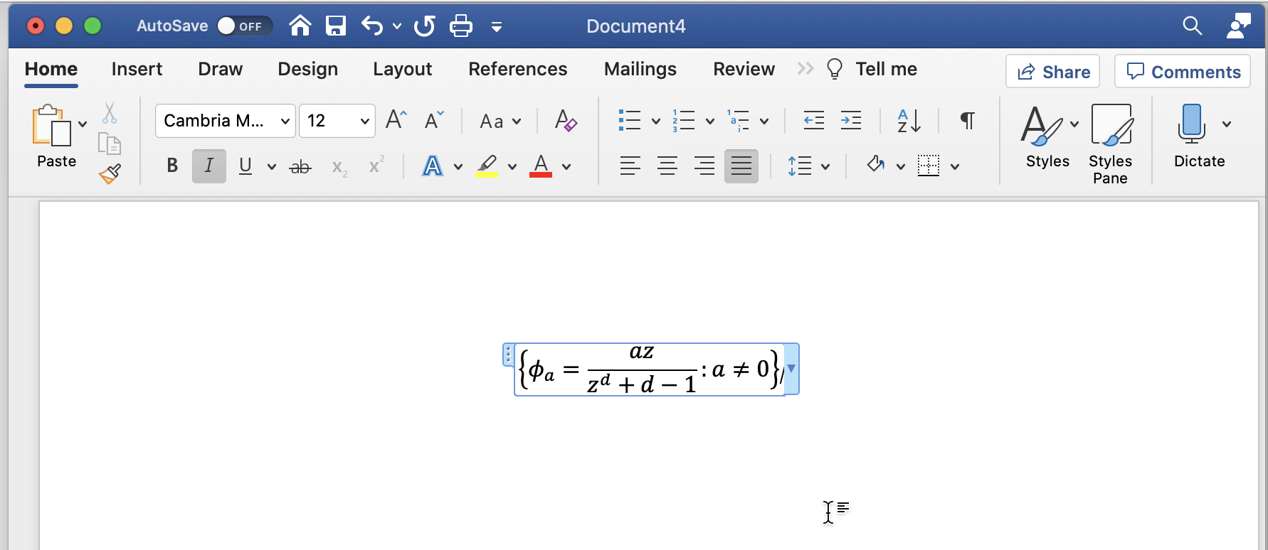 Paste into Microsoft Word