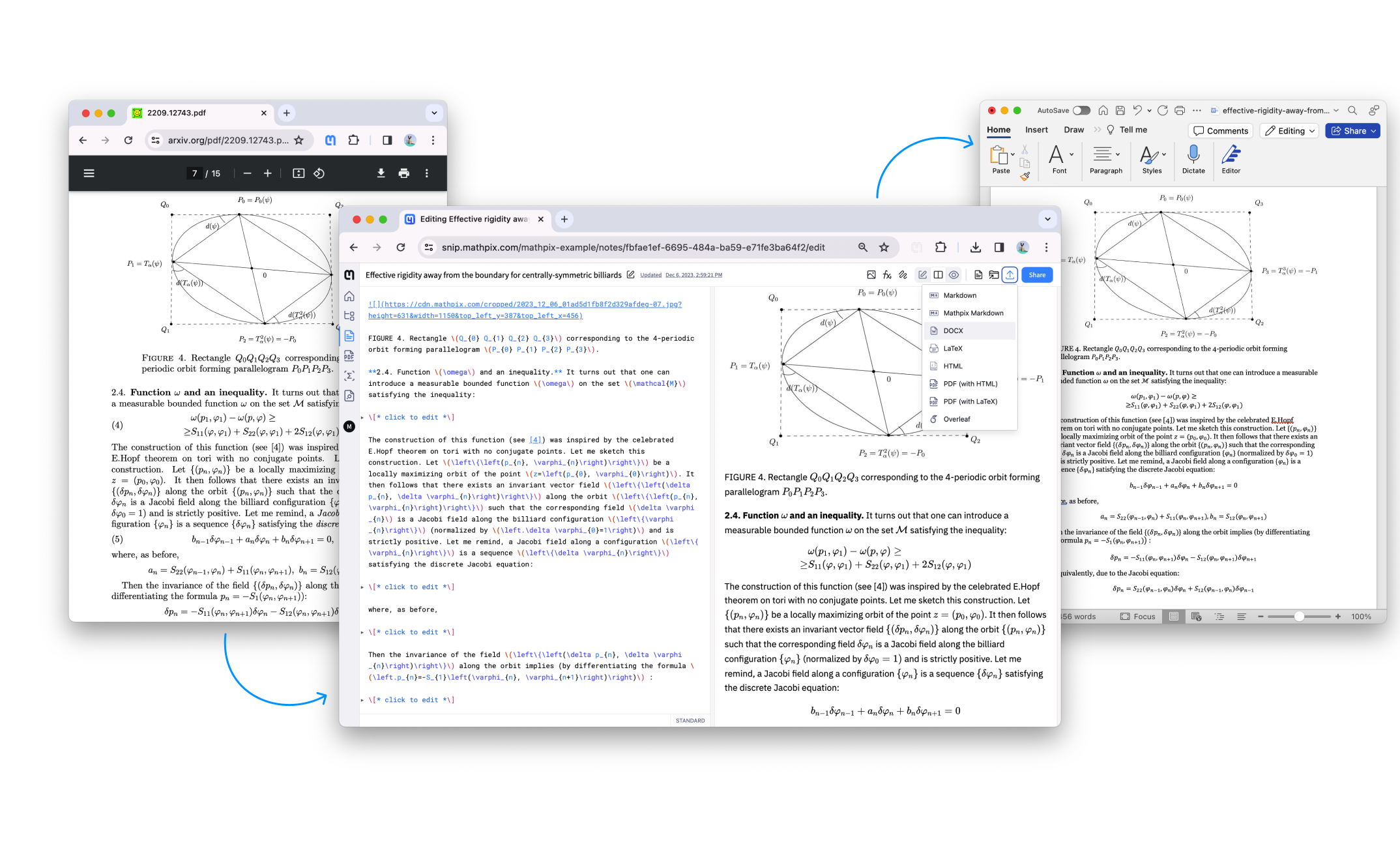 Convert images to LaTeX, DOCX, and more.