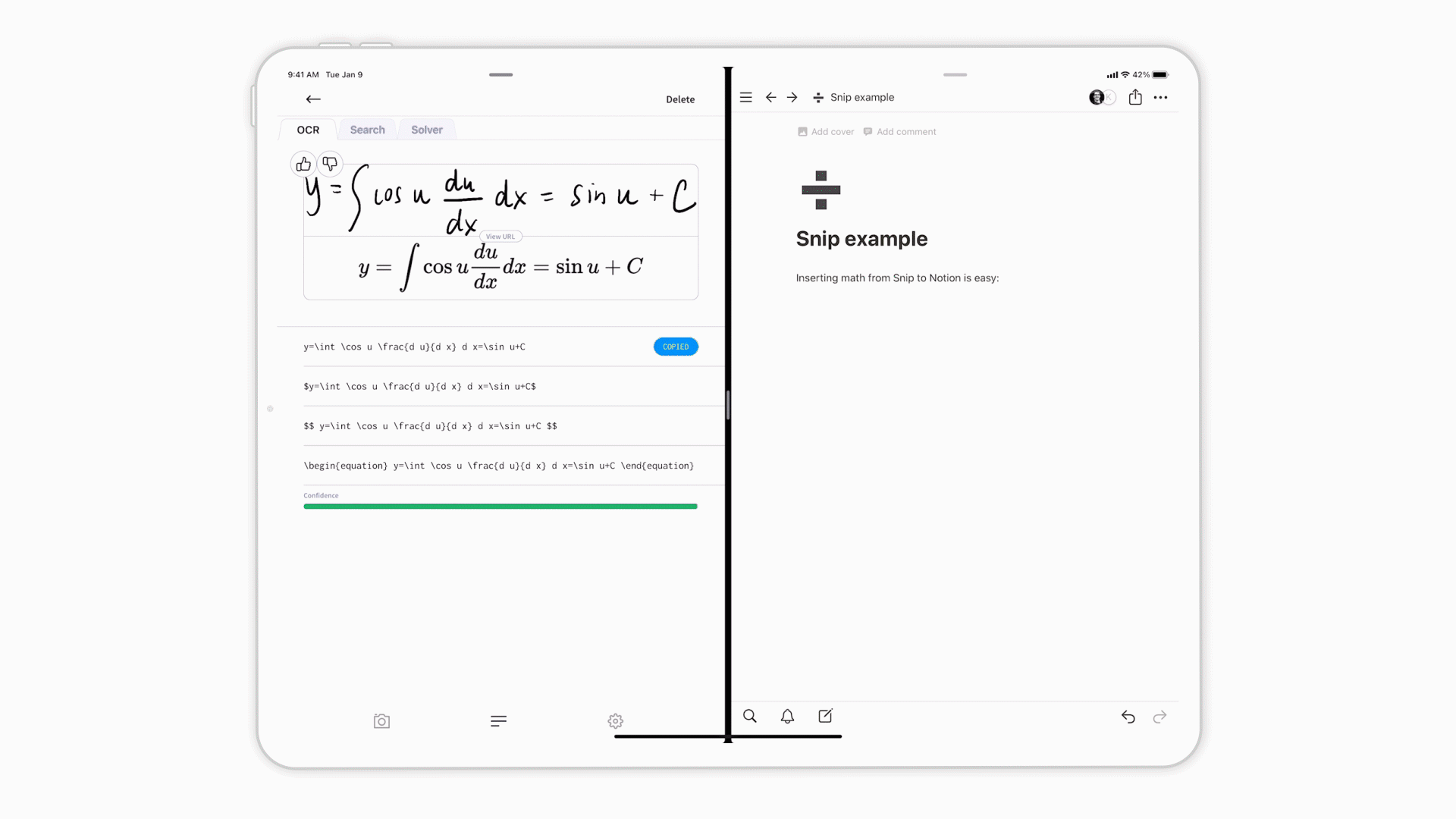 Multitasking on iPad with Snip and GoodNotes