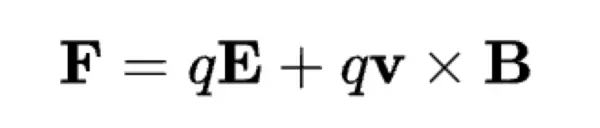 The equation for electromagnetic force or Lorentz force